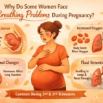 Why do some women face breathing problem during pregnancy
